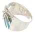 Sterling Silver Floral Turquoise Opal Ring Jewelry Size 4-1/2 IS60614